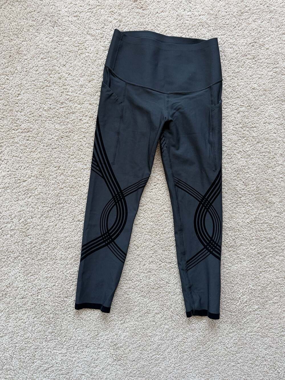 Fanka Body Sculpt Side Pocket 7/8 Leggings in Charcoal Grey